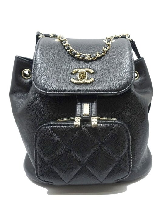 Chanel Handbags - Chanel CC Logo Backpack Grained Calfskin BK